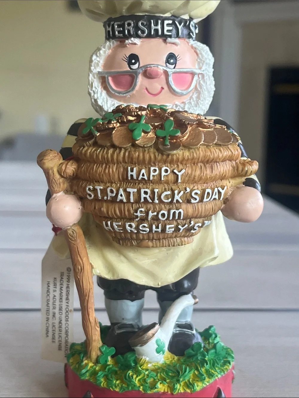 Hershey’s 1999 St. Patrick's Day Collectible Elf Figurine by Kurt S Adler